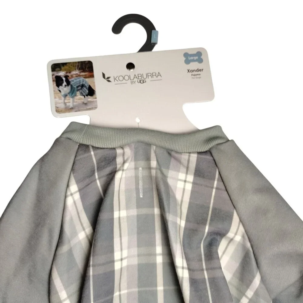 Koolaburra By UGG Xander Large Dog Pajamas With Green Plaid Design